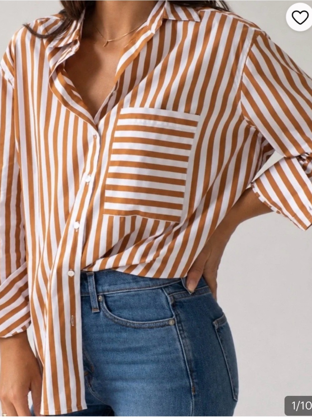 Striped Button-Up Shirt - AYR